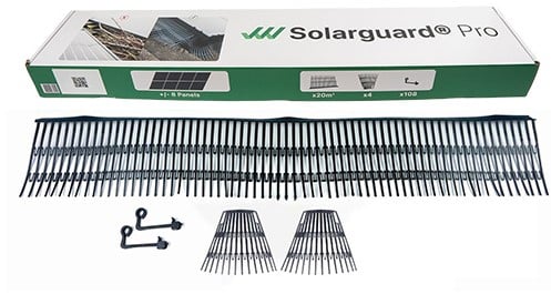 Solarguard® Pro Vogelwering Set 10 Meter 54 Universele Clips/2 Hoekstukken