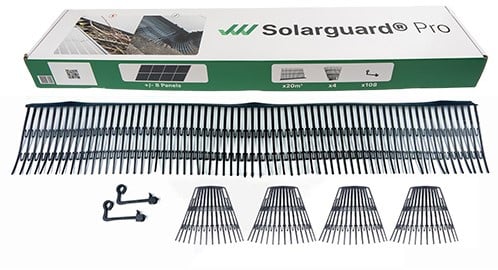 Solarguard® Pro Vogelwering Set 20 Meter 108 Universele Clips/4 Hoekstukken