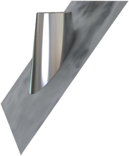 Dakplaat Lood 45-60° | TBV Dubbelwandig RVS Ø175 mm | TBV Enkelwandig Ø225 mm