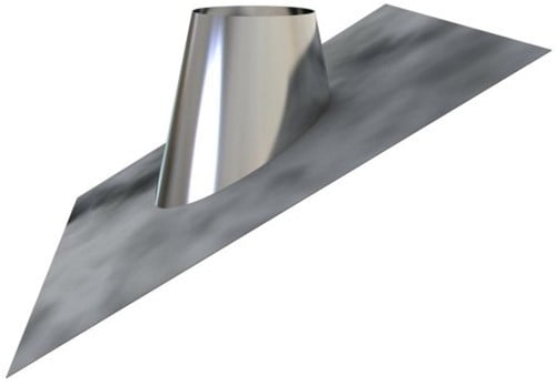 Dakplaat Lood 20-45° | TBV Dubbelwandig RVS Ø150 mm | TBV Enkelwandig Ø200 mm