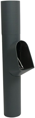 Vestis Aluminium Regenpijp K2 Mat Lei Grijs Bladvanger met RVS Rooster | K2 Mat | ø100 mm