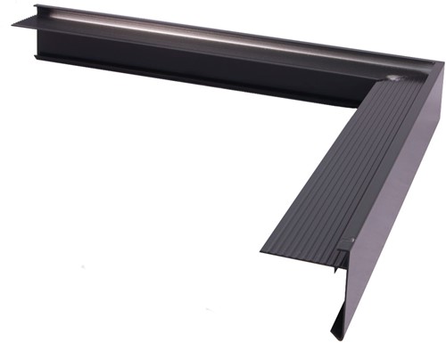 Daktrim Aluminium | 60x64 mm | Buitenhoek 500x500 mm | Antraciet RAL7016