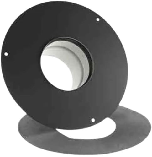 Nisbus + Afdekplaat Zwart Pellet Ø80 mm