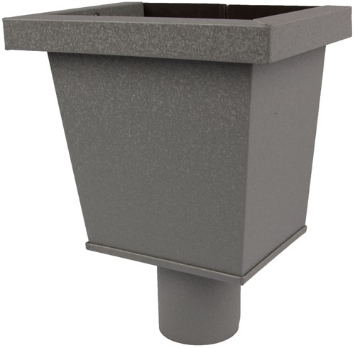 Vestis Aluminium Regenpijp 3D RAL 7037 Vergaarbak Junior | ø100 mm