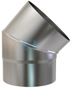 Bocht Rvs 45° EW Ø150 mm
