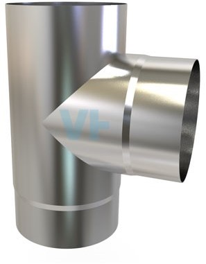 T-Stuk Rvs EW Ø125 mm