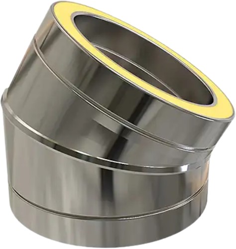 Bocht 30° | TBV Dubbelwandig RVS Ø150 mm