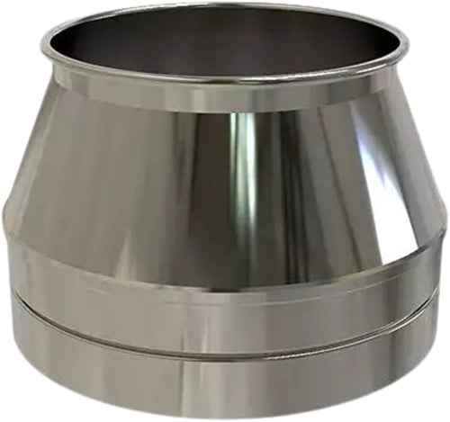 Bovenaansluitstuk DW/EW Ø200 mm | TBV Dubbelwandig RVS Ø200 mm