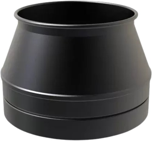Bovenaansluitstuk DW/EW Ral9004 Dubbelwandig Ø100 mm