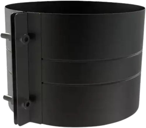 Brede Klemband Ral9004 | TBV Dubbelwandig Ø150 mm | TBV Enkelwandig Ø200 mm