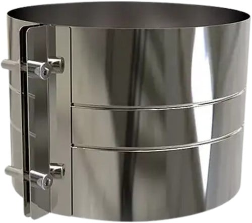Brede Klemband | TBV Dubbelwandig RVS Ø200 mm | TBV Enkelwandig Ø250 mm