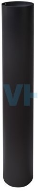 Pijp 100 Cm Vrouw-Vrouw Zwart Staal 2mm Ø130 mm