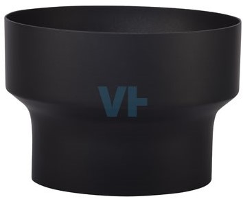 Verloop Onder Ø200-160 mm Zwart Staal 2mm