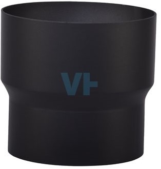 Verloop Onder Ø130-120 mm Zwart Staal 2mm