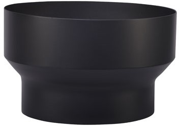 Verloop Onder Ø250-200 mm Zwart Staal 2mm
