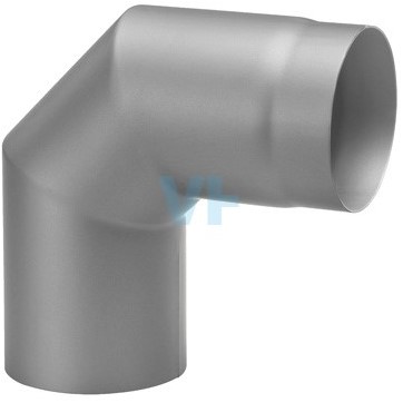 Bocht 90° Antraciet Staal 2mm Ø150 mm