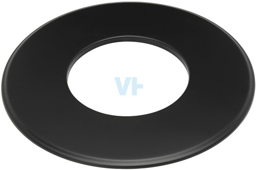 Rozet 9 Cm Zwart Staal 2mm Ø150 (155) mm
