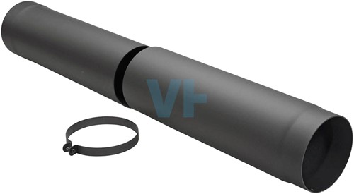 Paspijp 50 Cm Zwart Staal 2 mm Ø150 mm