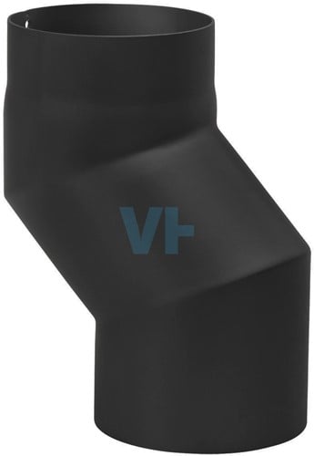 S-Bocht 12 Cm Zwart Staal 2mm Ø150 mm