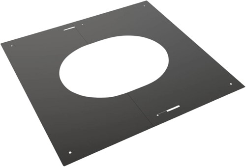 Centreerplaat 30-45° Ral9004 | TBV Dubbelwandig Ø100 mm | TBV Enkelwandig Ø150 mm