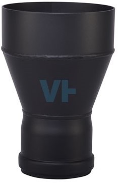 Verloop Ø 80-130 Zwart Pellet Ø80 mm