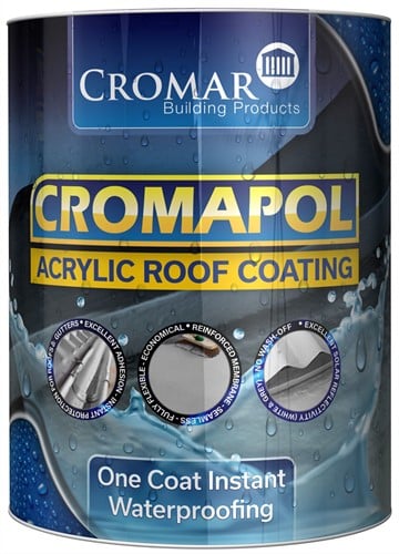 Cromapol met Vezels 5kg Zwart (Ca. 5 m2) Dak en goot coating