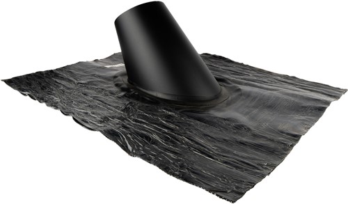 DAKPLAAT LOODVERVANGER 20-45° DW Ø100 MM RAL 9004