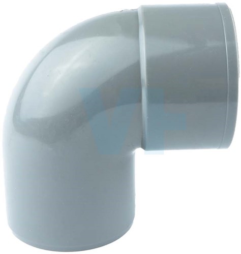 Bocht Pvc Grijs Ø80 mm 87° Lv Mof/Spie