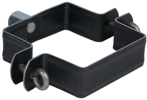 Zink Noir Vierkant Beugel Combimoer M8/M10 | 80 x 80 mm