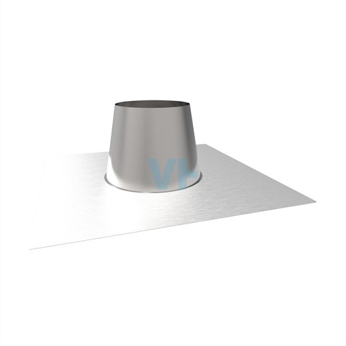 Plakplaat voor plat dak aluminium. 0-10° DW Ø100 mm