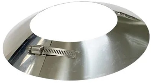 Regenkraag | TBV Dubbelwandig RVS Ø175 mm | TBV Enkelwandig Ø225 mm