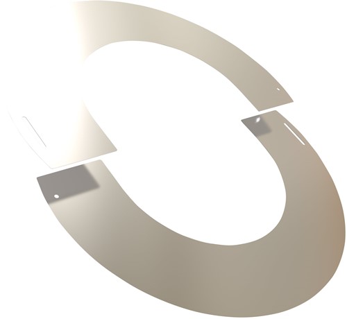 Rozet 0° | TBV Dubbelwandig RVS Ø175 mm | TBV Enkelwandig Ø225 mm