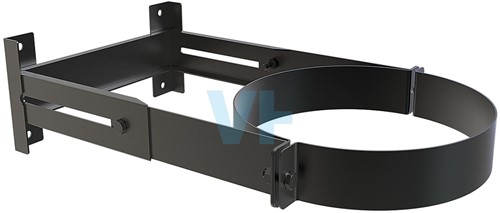 Muurbeugel Verlengd 8-18 Cm Ral9004 | TBV Dubbelwandig Ø100 mm | TBV Enkelwandig Ø150 mm