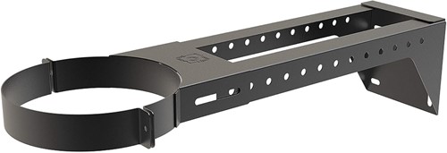 Muurbeugel Verlengd 8-44 Cm | Zwart RAL 9004 | TBV Dubbelwandig RVS Ø150 mm | TBV Enkelwandig Ø200 mm