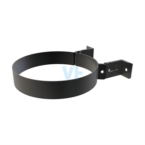 Muurbeugel 5-8 Cm Ral9004 | TBV Dubbelwandig Ø100 mm | TBV Enkelwandig Ø150 mm