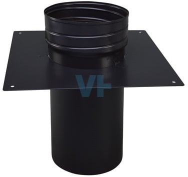 Afdekplaat + Schroefaansluiting Flexibel 80 mm Ral9004