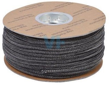 Glasvezelkoord Rond Zwart 8 mm | Per Meter