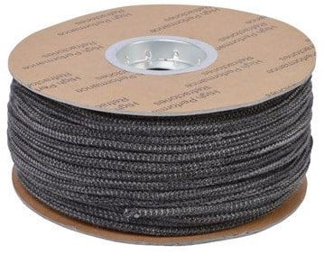 Glasvezelkoord Rond Zwart 10 mm | Per Meter