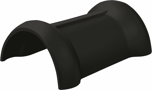 Koramic Zwart Edel Engobe Halfronde Dubbele Wel Vorst Vario 225 mm
