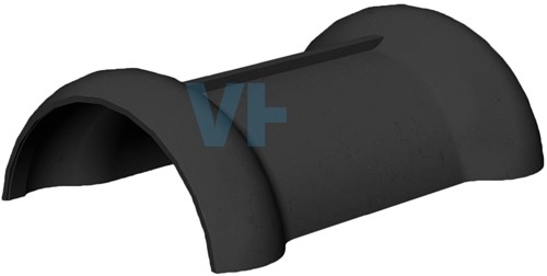 Koramic Zwart Satinet Dubbele Wel Vorst Vario 225mm