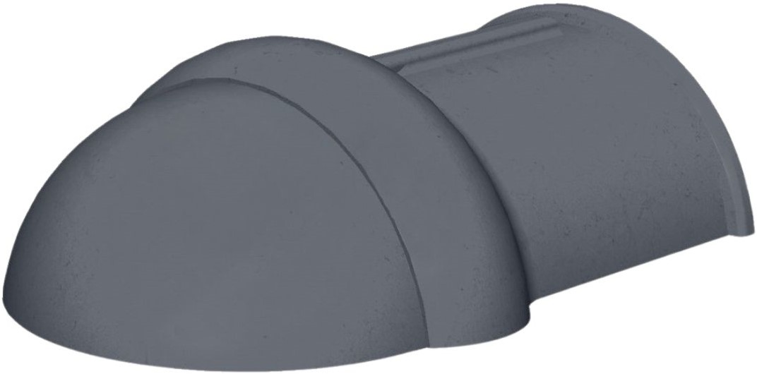 Koramic Blauw Gesmoord Halfronde Beginkepervorst Vario 225mm