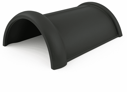 Koramic Zwart Edel Engobe Halfronde Vorst Vario 225 mm