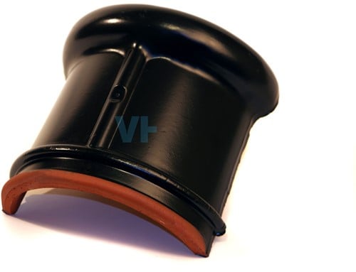 Koramic Matzwart Verglaasd Begin/Eindvorst Vario 225mm