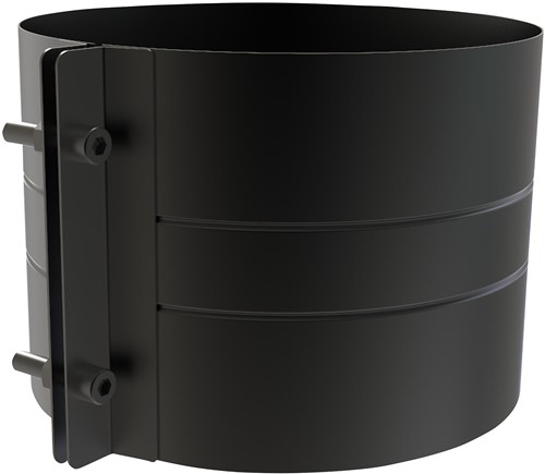 Brede Klemband Ral9004 | TBV Dubbelwandig Ø100 mm | TBV Enkelwandig Ø150 mm