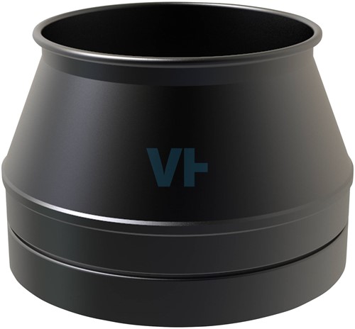 Bovenaansluitstuk DW/EW Ral9004 Dubbelwandig Ø80 mm