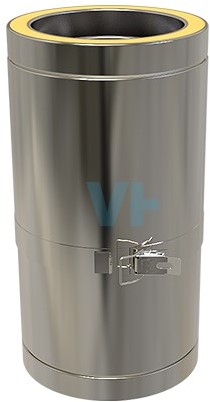 Paspijp 25-35 Cm | TBV Dubbelwandig RVS Ø150 mm