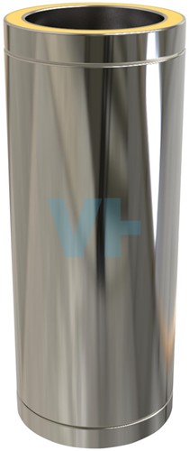 Pijp 50 Cm | TBV Dubbelwandig RVS Ø125 mm