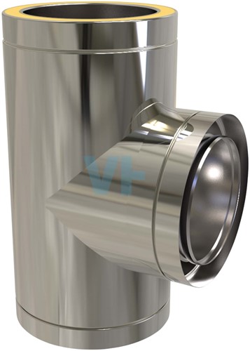 T-Stuk 90° | TBV Dubbelwandig RVS Ø150 mm