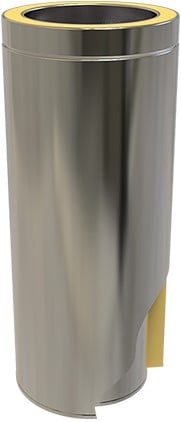 Pijp 50 Cm | Met Nisbus | TBV Dubbelwandig RVS Ø200 mm