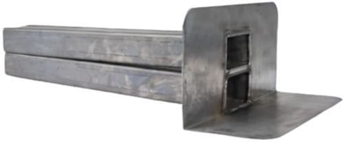 Loden Combispuwer | 60X80 mm | 90° | Lengte: 300 mm